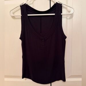 Lululemon Hold Tight Henley Tank Top Black Women’s Size 4